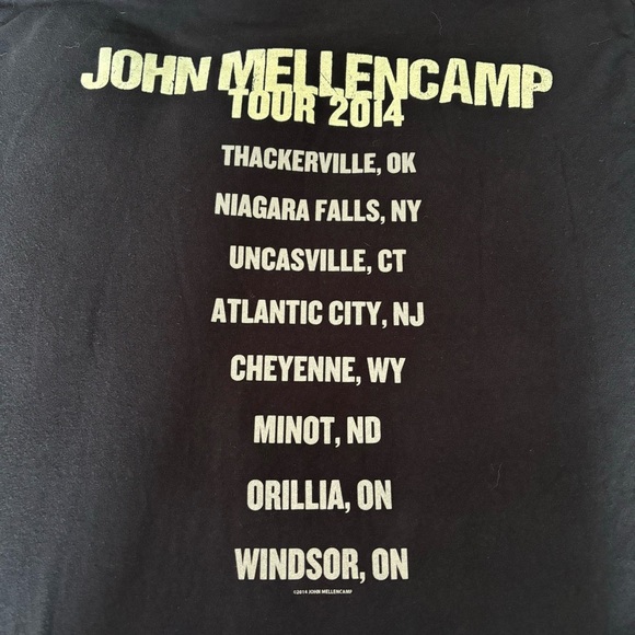 John Mellencamp Live in Concert 2014 North American Tour Tee Size XL - Picture 4 of 6